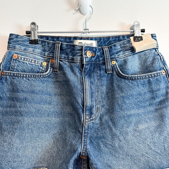 Madewell Relaxed Cut Off Mid-Rise Denim Shorts NWT Size 26 - Picture 4 of 11